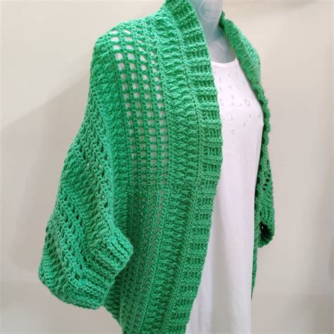 Crochet Pattern Of Cocoon Shrug Easy Womens Cocoon Cardigan Etsy