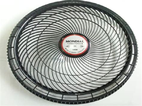 Grade Do Ventilador Mondial Turbo Force Cm Dianteira Pl Stica Preta