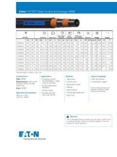 Eaton OTTER Water Suction Discharge H0364 Eaton Otter Water Suction