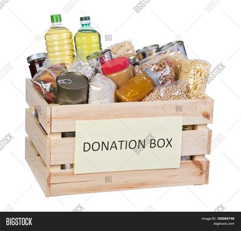 Food Donations Box Image And Photo Free Trial Bigstock