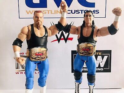 WWF WWE Retro Tag Team Wrestling Gürtel Set für Hasbro Mattel Jakks