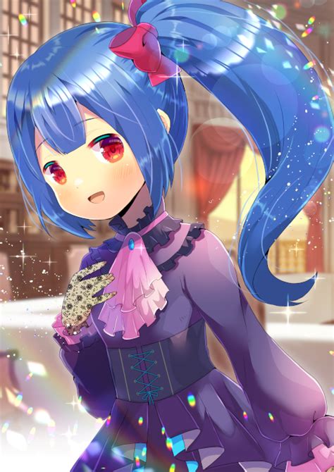 Safebooru 1girl D Bangs Blue Hair Blurry Blurry Background Blush Bow