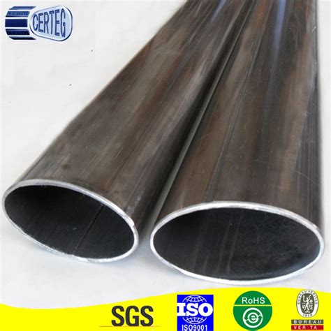 Cold Rolled Black Annealed Mild Steel Welded Oval Pipe For Railings