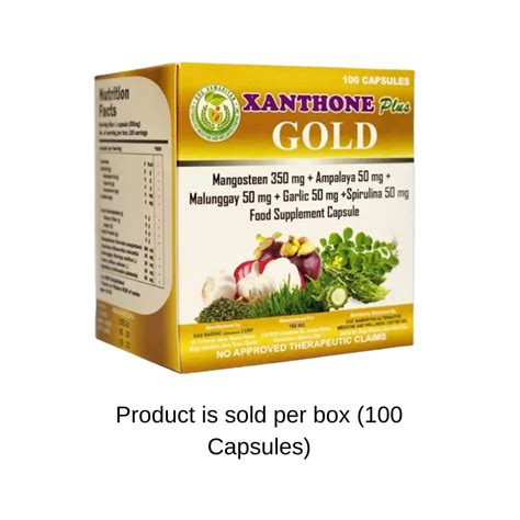 Xanthone Plus Gold Food Supplement Capsule Box Capsules