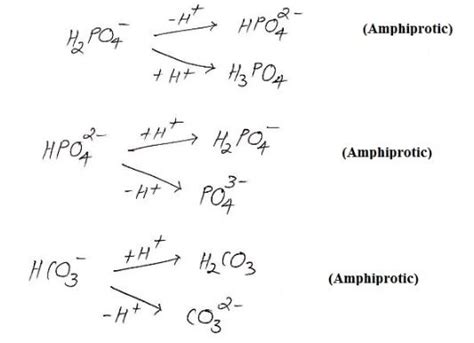 Which are the of amphiprotic species?H_2O, space H_2PO_4^-, space HPO_4^{2-}H_2PO_2^-, space H ...