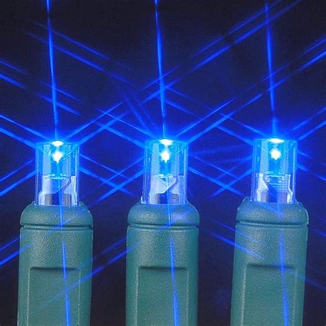 Blue 20 Light Battery Operated Christmas Lights on Green Wire - Novelty ...