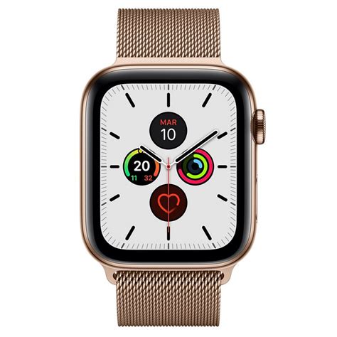 Apple Watch Series 5 GPS 44mm Cellular Acero Inoxidable Dorado Con