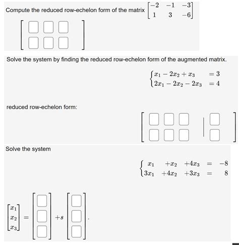 Solved Compute The Reduced Row Echelon Form Of The Chegg