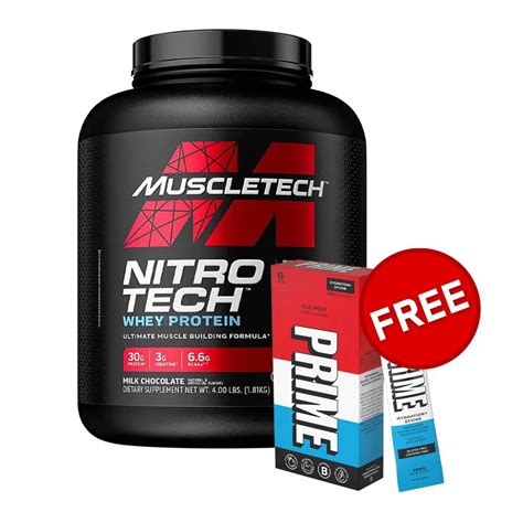 MuscleTech Nitro Tech Whey Protein Blend Clean formula supplement ...