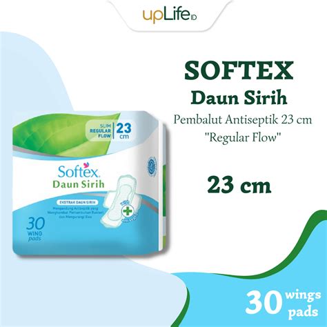 SOFTEX Daun Sirih Pembalut Slim Reguler Flow Wing 23 Cm 30 S Lazada