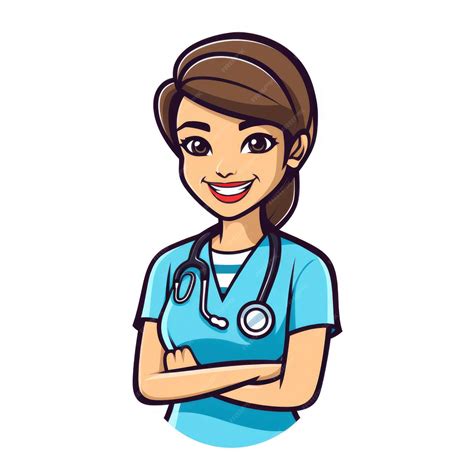 premium photo registered nurse isolated cartoon character