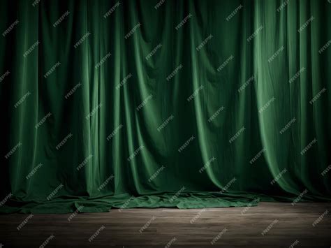 Premium Photo | Green Theatre Curtain Texture Background