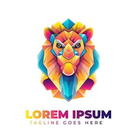 Colorful Lion Logo Template 8814362 Vector Art at Vecteezy