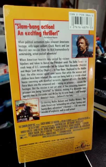 The Delta Force Vhs New Sealed Rare 1986 Chuck Norris Lee Marvin