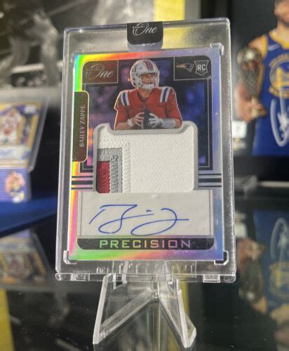 Panini One Bailey Zappe Preciision Rookie Patch Auto Rc Rpa