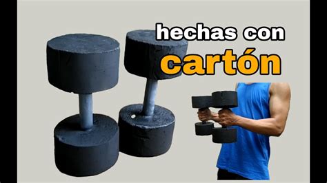 Como hacer mancuernas de 4 6 8 10 12 kilos de cartón pesas caseras