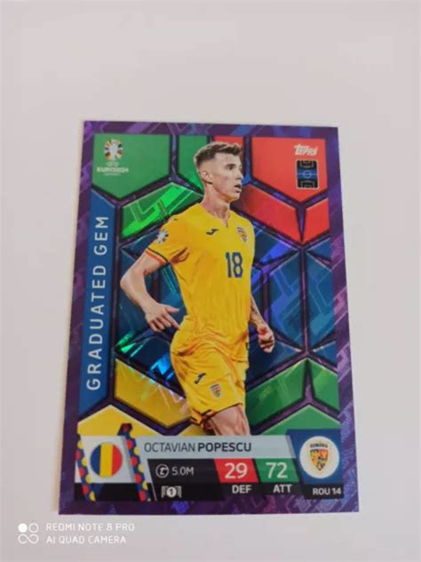 Topps Match Attax Uefa Euro Em Gemma Laureata Zaffiro Viola