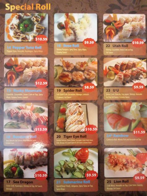 Menu Of Ichiban Sushi And Asian Grille South Salt Lake Salt Lake City