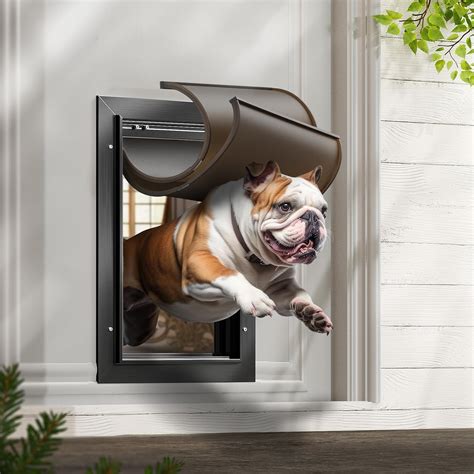 Dog Door for Door, Doggy Door Doggie Door, Medium Dog Door All Aluminum