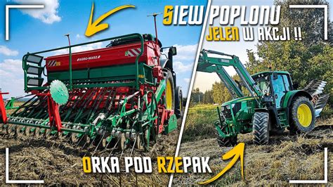 Siew Poplonu I Orka Pod Rzepak John Deere 6120M AGRO MASZ