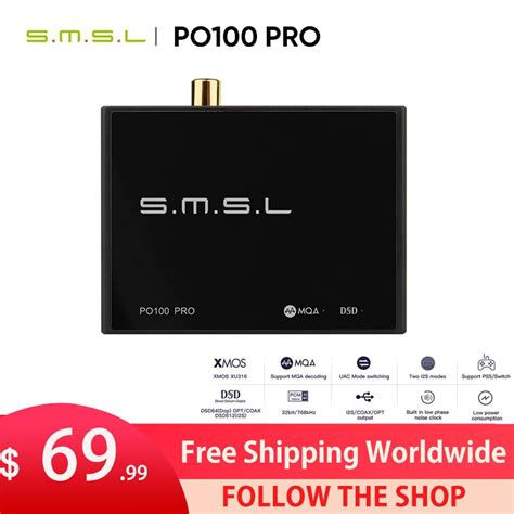 Smsl Po100 Pro Antarmuka Digital Usb Mqa Decoding Xoms Xu316 Dsd64