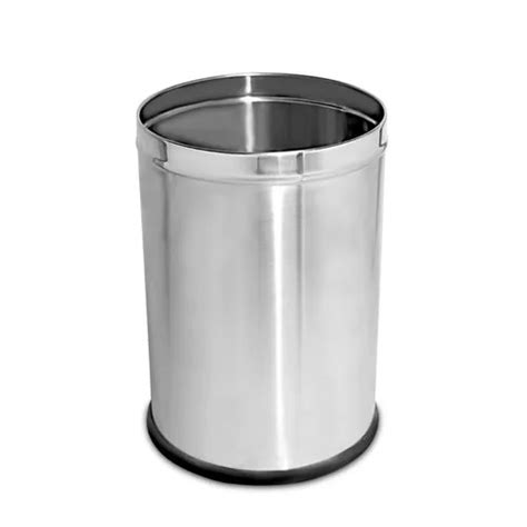 L Stainless Steel Open Top Dustbin Application Household At Best