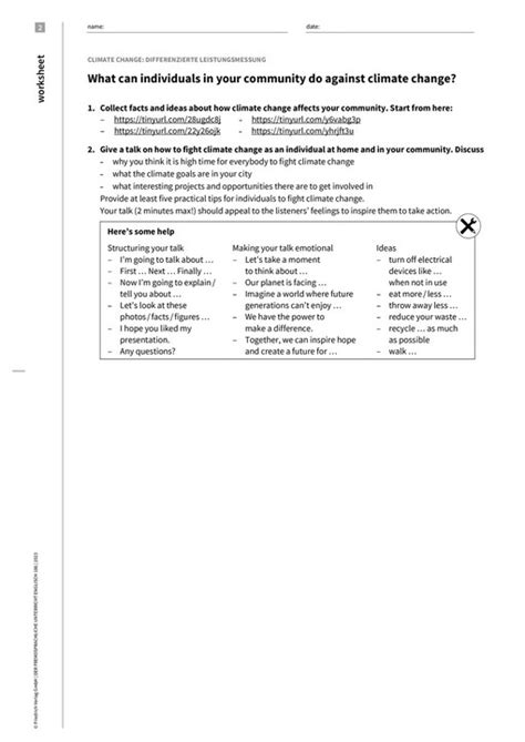 Fighting Climate Change At Home Differenzierte Leistungsaufgaben Zum