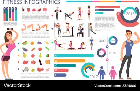 Physical activity fitness and healthy lifestyle Vector Image