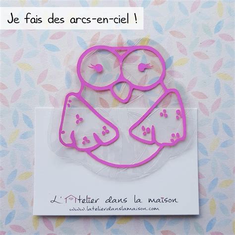 Sticker Pour Fen Tre Effet Arc En Ciel Chouette Latelierdanslamaison