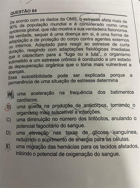 A Letra A Est Errada Ou A B Seria Ideal Para O Contexto Nb Explica