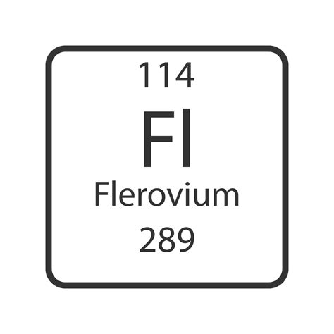 S Mbolo De Flerovio Elemento Qu Mico De La Tabla Peri Dica