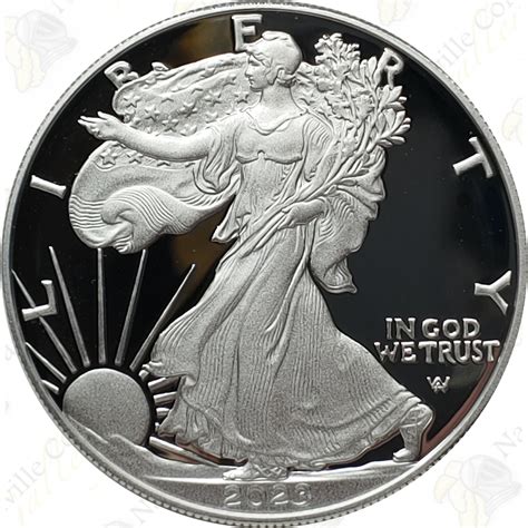 2023-W 1 OZ PROOF SILVER EAGLE WITH BOX AND COA – SKU #646 | Nashville ...