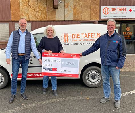 Rintelner Tafel erhält 5 000 Euro von Berding Beton