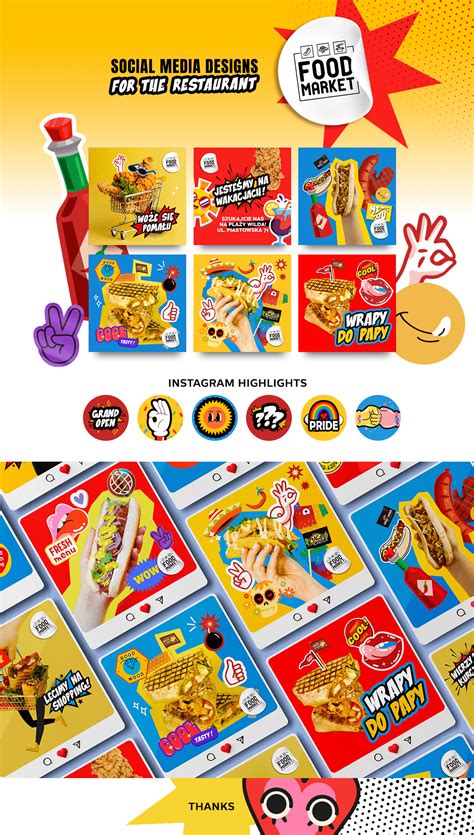 social media   restaurant  behance