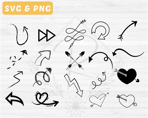 Arrow Svg 100 Arrow Circle Svg Love Arrow Svg Arrow Svg Etsy