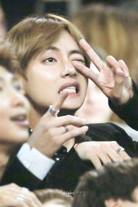 Literally Just 80 Photos Of BTS V's Signature V Sign - Koreaboo