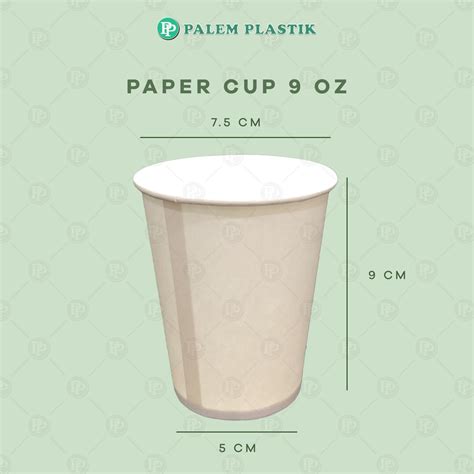 Jual PAPER HOT CUP GELAS KERTAS PUTIH POLOS 9 Oz MIN PEMBELIAN 50