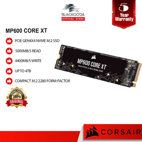 Corsair Mp600 Core Xt 1tb2tb4tb M2 Nvme Pcie Gen 4 X4 3d Qlc Nand