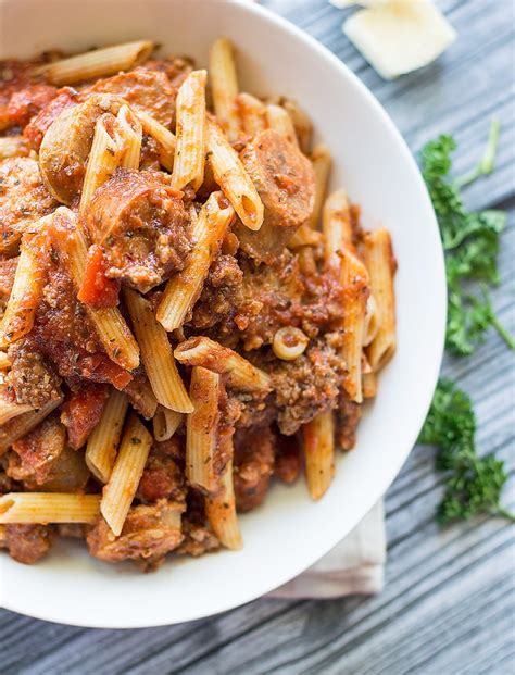 Spicy Italian Sausage Marinara Pasta - Savory Spicerack