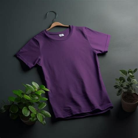 Premium AI Image | Purple Tshirt Mockup on dynamic plain background ...