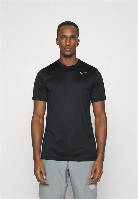 Nike Performance Tee Reset Sport T Shirt Black Matte Silver Schwarz