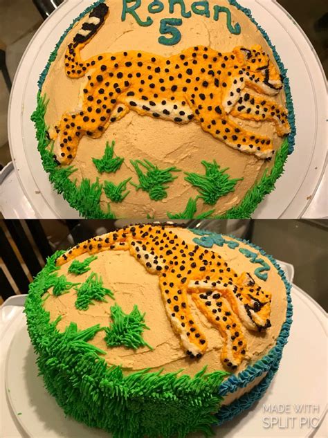 Buttercream Sculpture Cheetah Birthday Cake Cheetah Birthday Cakes