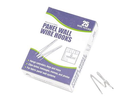 Advantus Panel Wall Wire Hooks, Silver, 25 Hooks/Pack 75370 - Walmart.com