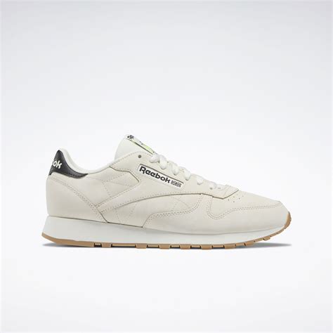 Classic Leather Shoes In Alabaster Soft Ecru Core Black Reebok Official Uk