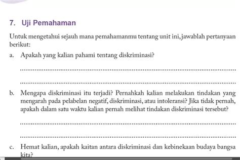 Kunci Jawaban Pkn Kelas 11 Kurikulum Merdeka Halaman 146 Uji Pemahaman Kaitan Diskriminasi Dan