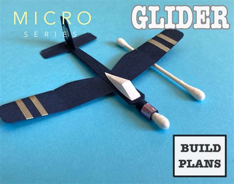 Cotton Swab Micro Glider Plans PDF Raster Files - Etsy