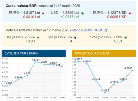 Curs valutar BNR 13 martie 2020 Câți lei costă azi 1 euro