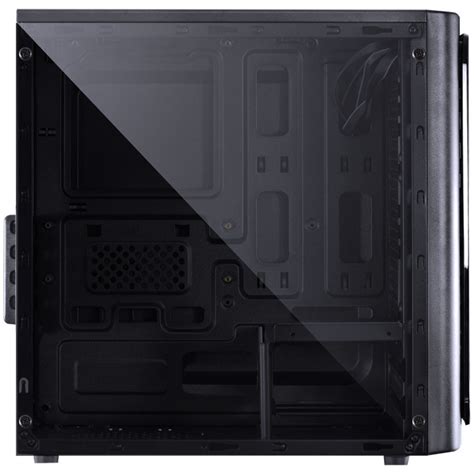 Gabinete Gamer Pcyes Venus Mid Tower Preto Fans Led Vermelho