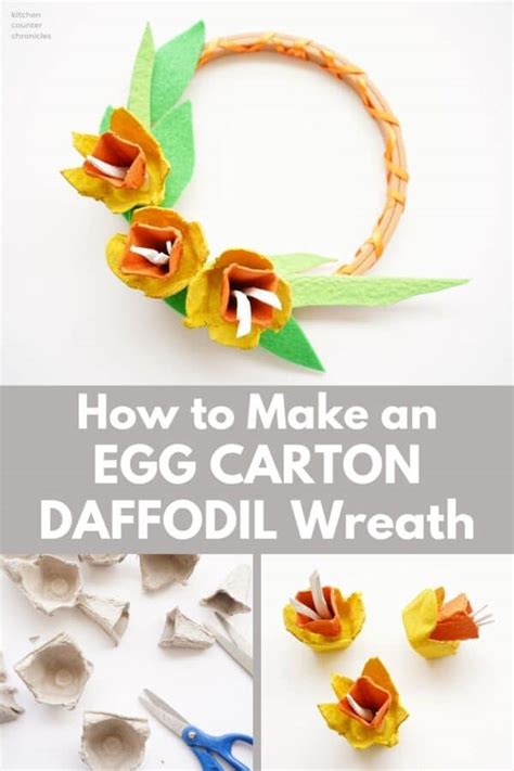 How To Make An Egg Carton Daffodil Wreath