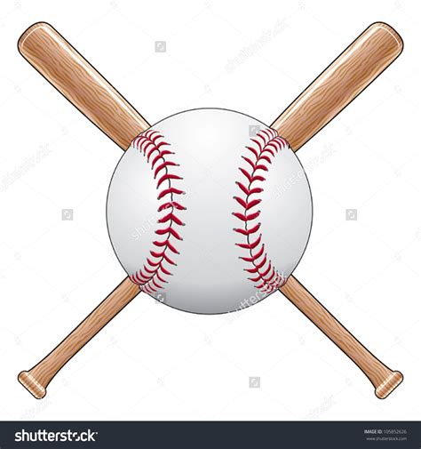 Baseball With Bats Stock Vector